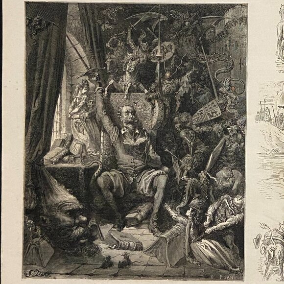 Gustave Dore, Don Quixote, Antique Print - Picture 2 of 5